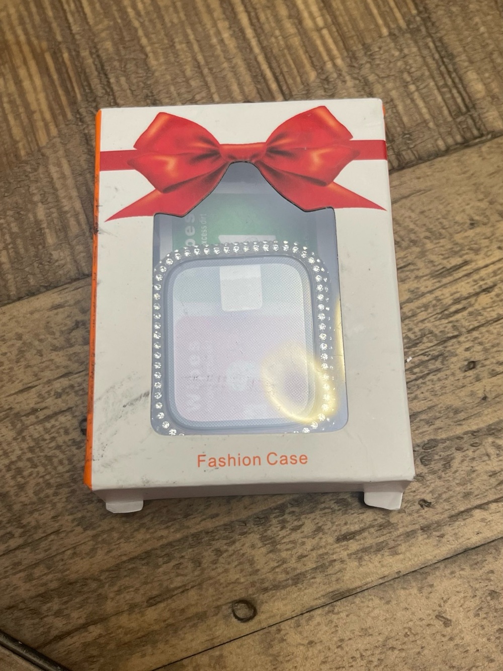 Rhinestone Apple Watch Fashion Case - White/Silver